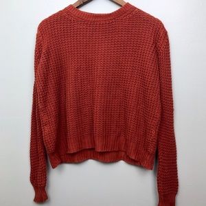 Orange Knit Fall Sweater Women’s Small